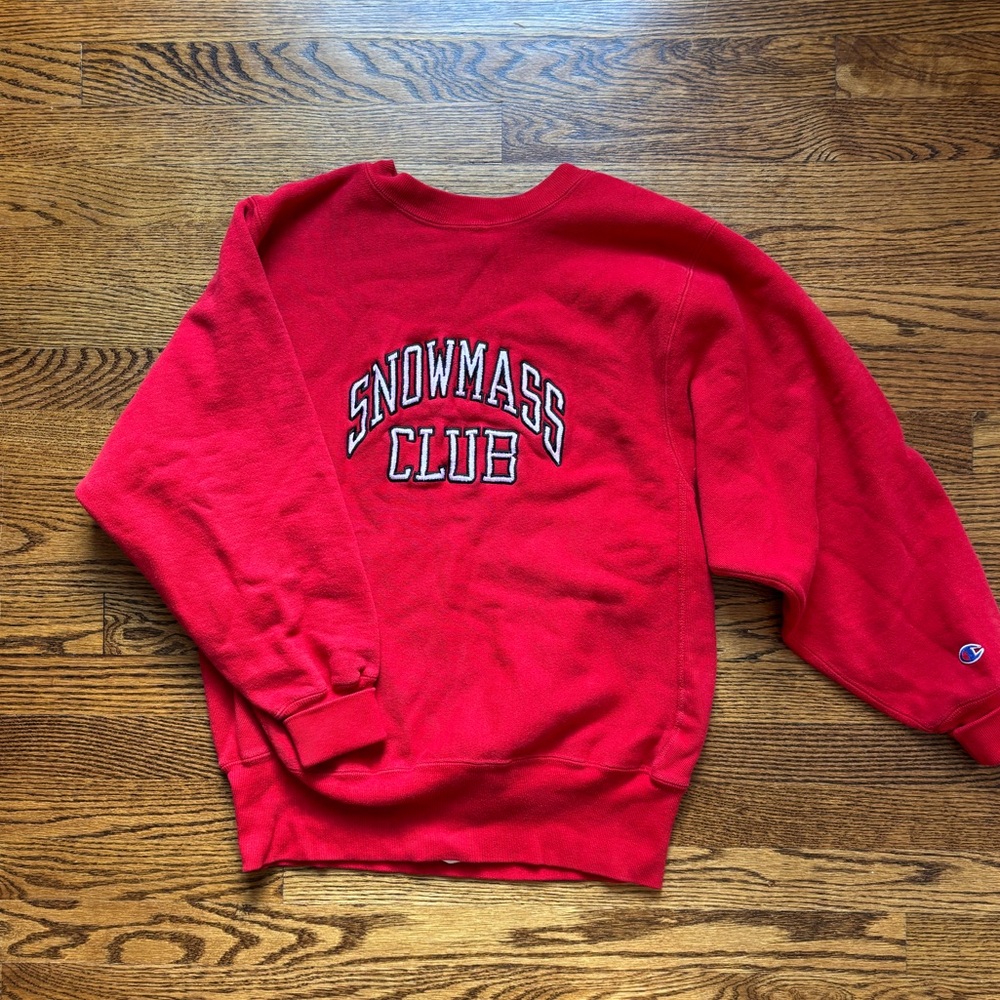 Champion Red Crewneck “Snowmass Club”